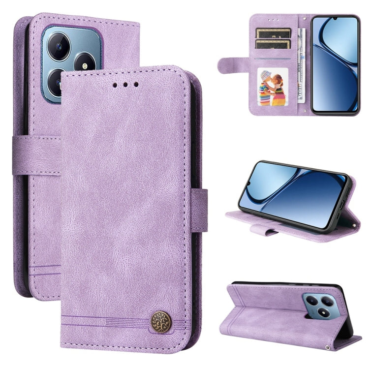 膚感生命樹金屬扣手機皮套, For Realme GT 7 Pro, For Realme 13+, For Realme 13 Pro / 13 Pro+ / 12 Pro, For Realme GT 6 / GT Neo6 SE, For Realme C63 / C61  / Note 60, For Realme 12, For Realme 12+, For Realme 12 Pro+, For Realme C67 4G Global