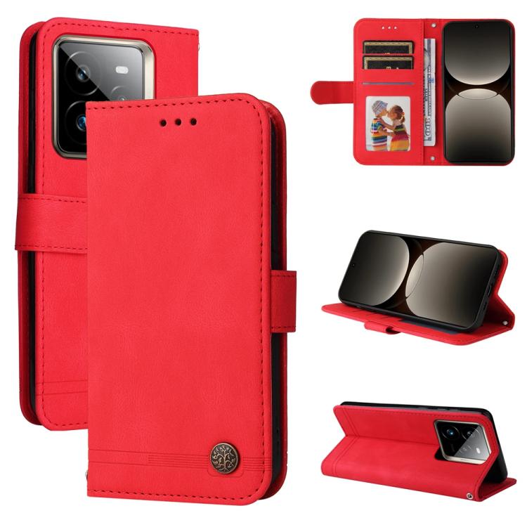 膚感生命樹金屬扣手機皮套, For Realme GT 7 Pro, For Realme 13+, For Realme 13 Pro / 13 Pro+ / 12 Pro, For Realme GT 6 / GT Neo6 SE, For Realme C63 / C61  / Note 60, For Realme 12, For Realme 12+, For Realme 12 Pro+, For Realme C67 4G Global