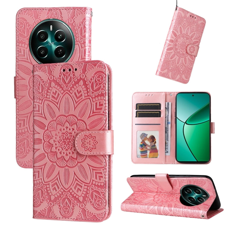 壓花向陽花手機皮套, For Realme GT 7 Pro, For Realme 13+, For Realme 13 Pro / 13 Pro+ / P1 Pro Global, For Realme GT 6 / GT Neo6 SE, For Realme C63 / C61  / Note 60, For Realme 12 5G, For Realme 12+, For Realme 12 Pro+, For Realme C67 4G Global