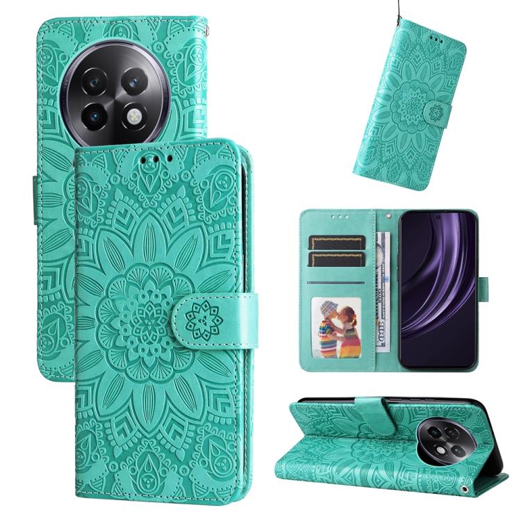 壓花向陽花手機皮套, For Realme GT 7 Pro, For Realme 13+, For Realme 13 Pro / 13 Pro+ / P1 Pro Global, For Realme GT 6 / GT Neo6 SE, For Realme C63 / C61  / Note 60, For Realme 12 5G, For Realme 12+, For Realme 12 Pro+, For Realme C67 4G Global