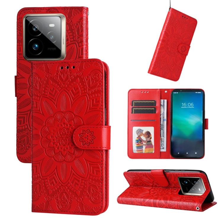 壓花向陽花手機皮套, For Realme GT 7 Pro, For Realme 13+, For Realme 13 Pro / 13 Pro+ / P1 Pro Global, For Realme GT 6 / GT Neo6 SE, For Realme C63 / C61  / Note 60, For Realme 12 5G, For Realme 12+, For Realme 12 Pro+, For Realme C67 4G Global