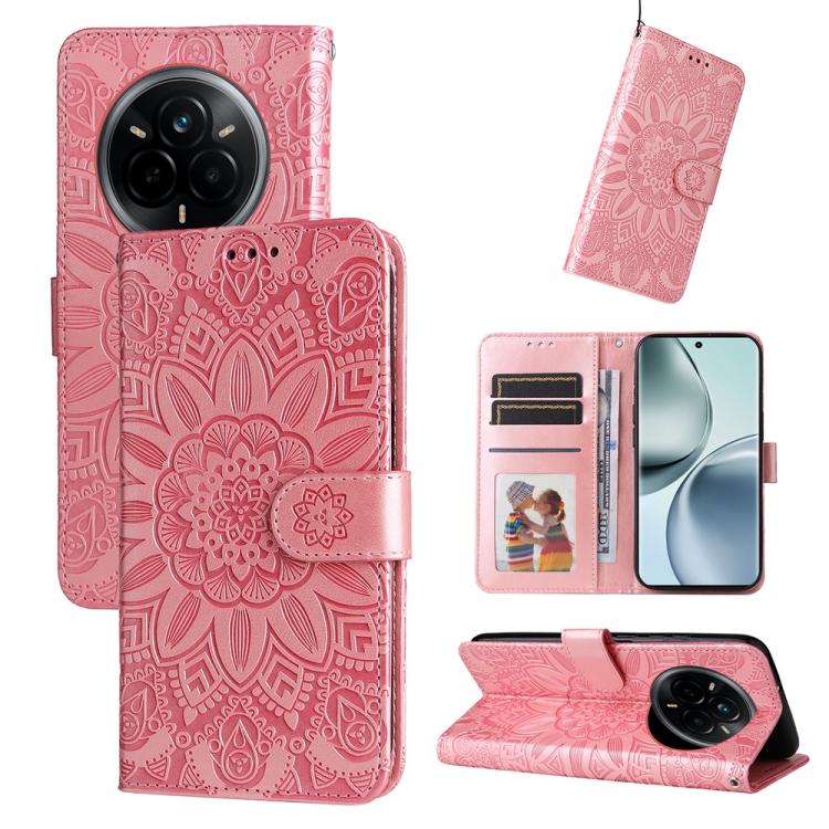 壓花向陽花手機皮套, For Realme 15x 5G India / Realme C85 5G, For Realme C85 Pro 4G, For Realme 15T 5G, For Realme Narzo 80 Lite 4G / C71 India, For Realme 15 5G / Realme 15 Pro 5G, For Realme C71 4G / C75 4G / 5G / 14x, For Realme 14 Global                     ...