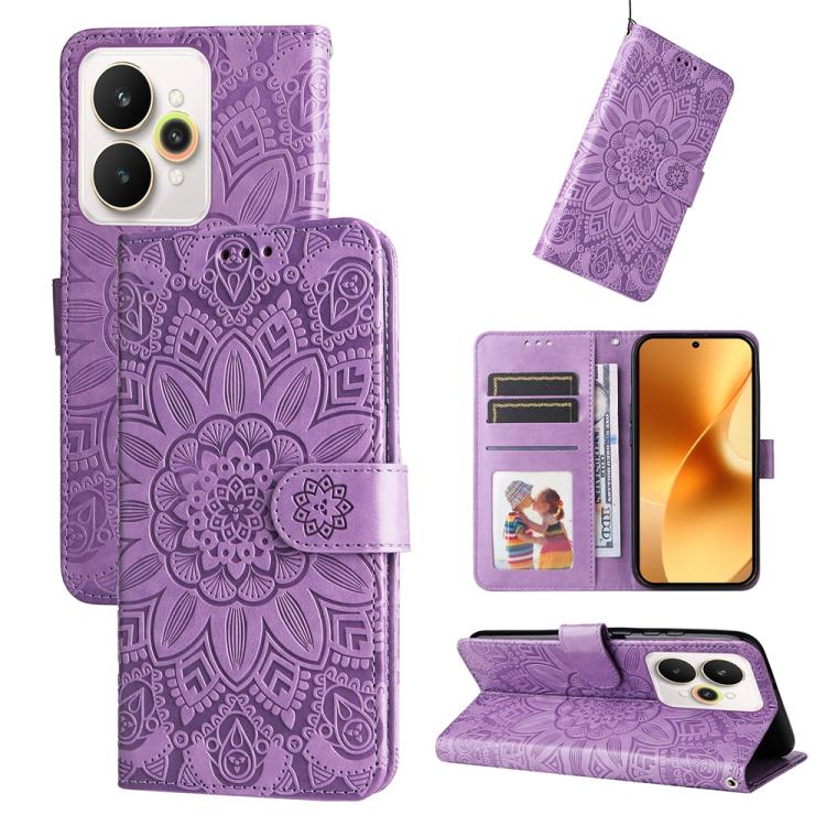 壓花向陽花手機皮套, For Realme 15x 5G India / Realme C85 5G, For Realme C85 Pro 4G, For Realme 15T 5G, For Realme Narzo 80 Lite 4G / C71 India, For Realme 15 5G / Realme 15 Pro 5G, For Realme C71 4G / C75 4G / 5G / 14x, For Realme 14 Global                     ...