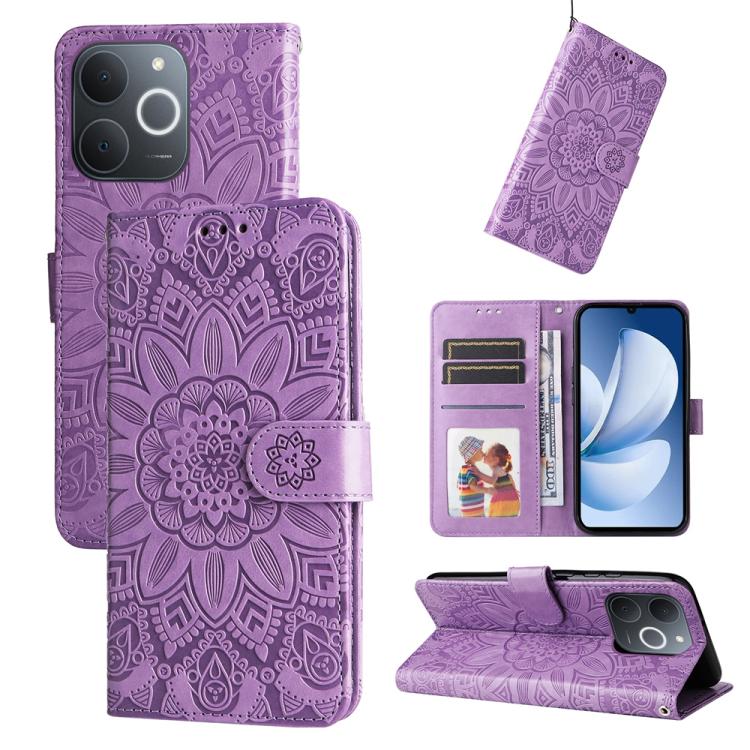 壓花向陽花手機皮套, For Realme 15x 5G India / Realme C85 5G, For Realme C85 Pro 4G, For Realme 15T 5G, For Realme Narzo 80 Lite 4G / C71 India, For Realme 15 5G / Realme 15 Pro 5G, For Realme C71 4G / C75 4G / 5G / 14x, For Realme 14 Global                     ...