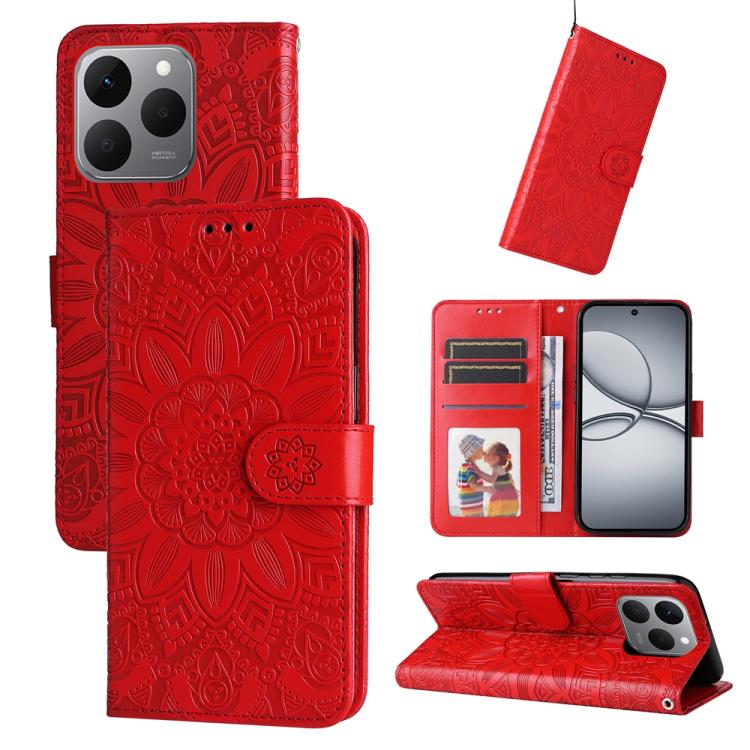 壓花向陽花手機皮套, For Realme 15x 5G India / Realme C85 5G, For Realme C85 Pro 4G, For Realme 15T 5G, For Realme Narzo 80 Lite 4G / C71 India, For Realme 15 5G / Realme 15 Pro 5G, For Realme C71 4G / C75 4G / 5G / 14x, For Realme 14 Global                     ...