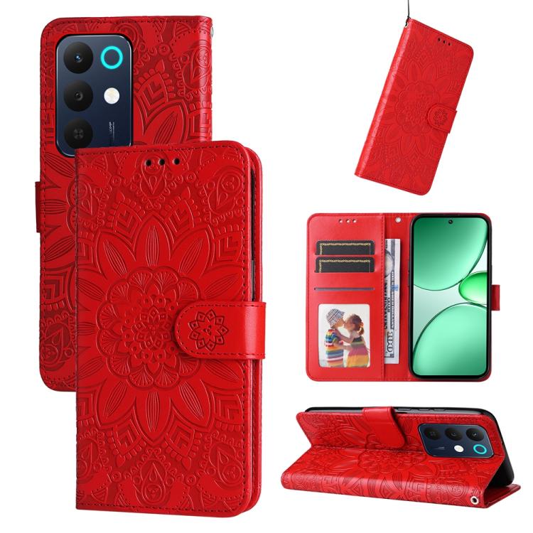 壓花向陽花手機皮套, For Realme 15x 5G India / Realme C85 5G, For Realme C85 Pro 4G, For Realme 15T 5G, For Realme Narzo 80 Lite 4G / C71 India, For Realme 15 5G / Realme 15 Pro 5G, For Realme C71 4G / C75 4G / 5G / 14x, For Realme 14 Global                     ...