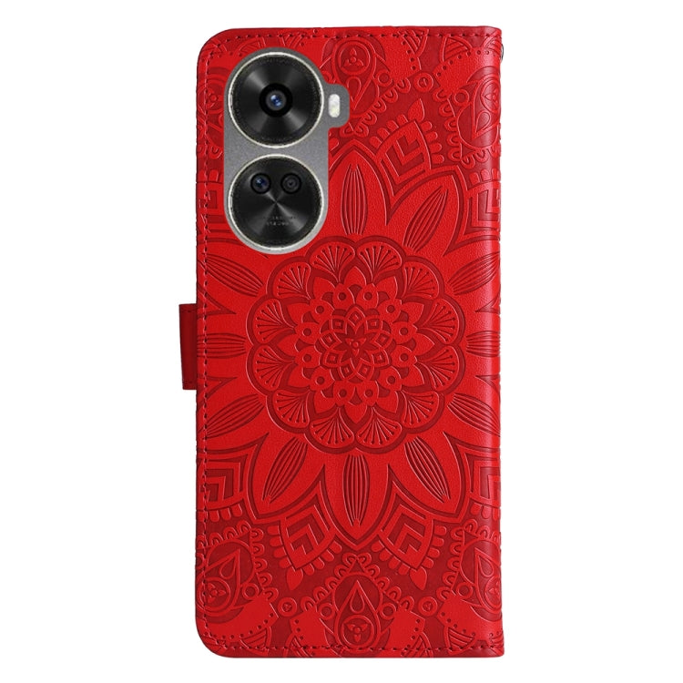 壓花向陽花手機皮套, For Huawei nova 11 SE, For Huawei nova 12 Pro, For Huawei Mate 60, For Huawei Mate 60 Pro, For Huawei nova 11 Pro, For Huawei nova 11