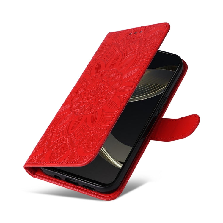 壓花向陽花手機皮套, For Huawei nova 11 SE, For Huawei nova 12 Pro, For Huawei Mate 60, For Huawei Mate 60 Pro, For Huawei nova 11 Pro, For Huawei nova 11