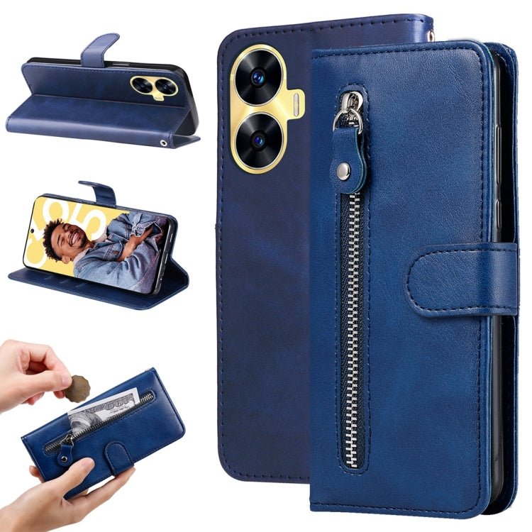 時尚小牛紋拉鏈手機皮套, For Realme C67 5G / 11 5G Taiwan Version, For Realme 11 4G Global, For Realme C53 / Narzo N53, For Realme 11, For Realme 11 Pro / 11 Pro+, For Realme C65 4G, For Realme C55, For Realme GT Neo 5 5G / GT3