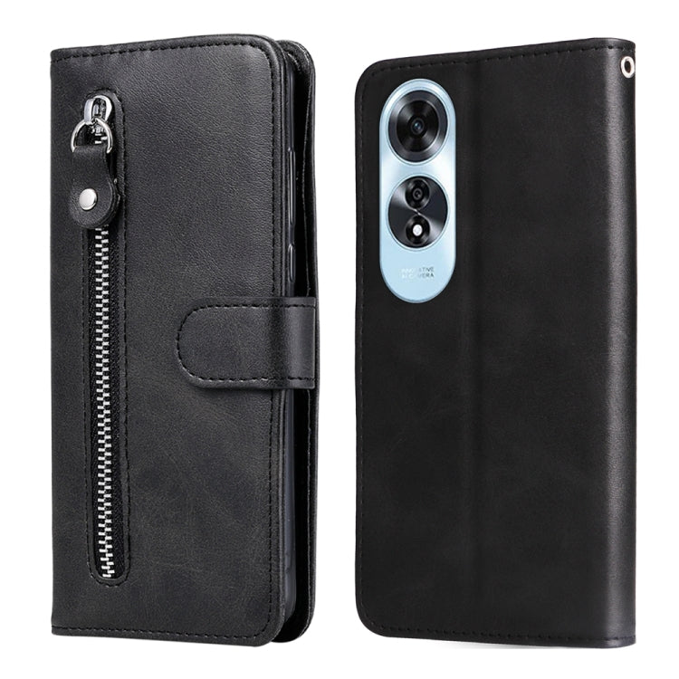 時尚小牛紋拉鏈手機皮套, For OPPO K12x, For OPPO A60 4G Global, For OPPO K12, For OPPO A3 Pro 5G, For OPPO Reno11 F Global / F25 Pro Global, For OPPO Reno11 5G Global, For OPPO A59 5G / A2m, For OPPO A38 4G / A18 4G Global, For OPPO A58 4G