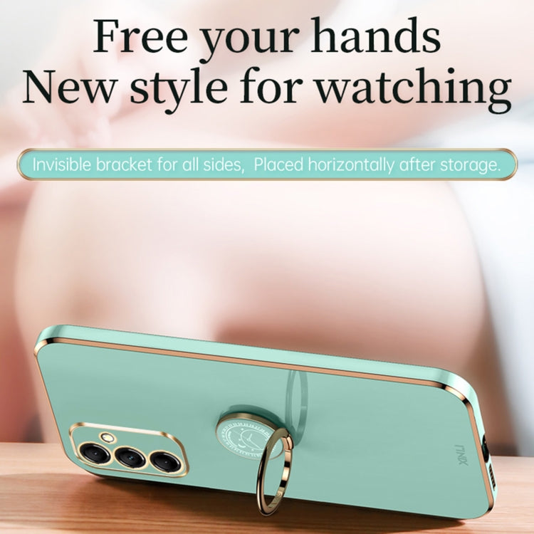 信立 直邊6D電鍍TPU手機殼帶指環支架, For Samsung Galaxy A15, For Samsung Galaxy A55, For Samsung Galaxy A35 5G, For Samsung Galaxy S24 Ultra 5G, For Samsung Galaxy S24+ 5G, For Samsung Galaxy S24 5G