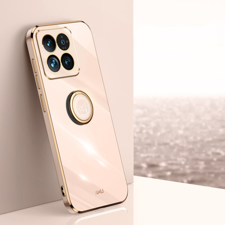 信立 直邊6D電鍍TPU手機殼帶指環支架, For Redmi 14C 4G, For Xiaomi Redmi Note 13 Pro 4G, For Xiaomi Redmi Note 13 4G, For Xiaomi Redmi 13C 5G, For Xiaomi Redmi K70E, For Xiaomi 14 Pro