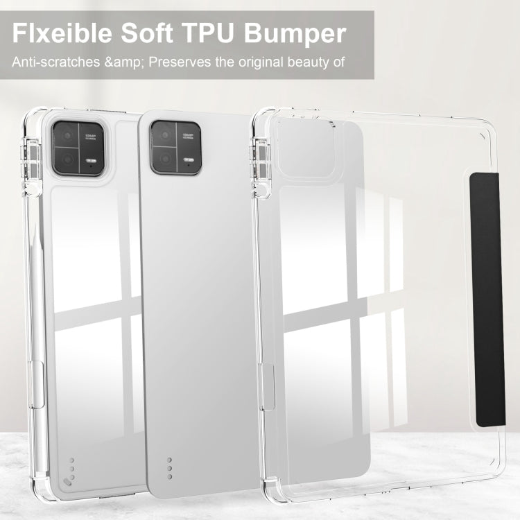 三折雅格透明TPU智能休眠平板皮套, For Xiaomi Pad 6 / 6 Pro