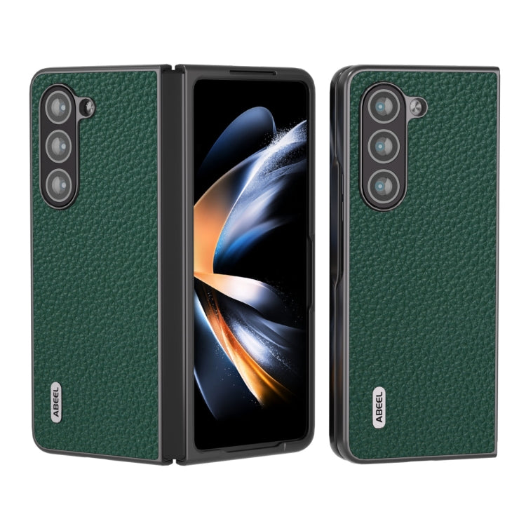 ABEEL真皮荔枝紋手機保護殼, For Samsung Galaxy Z Flip6 / Flip7 FE, For Samsung Galaxy Z Fold6, For Samsung Galaxy S24 Ultra 5G, For Samsung Galaxy S23 FE 5G, For Samsung Galaxy Z Fold5, For Samsung Galaxy Z Flip5