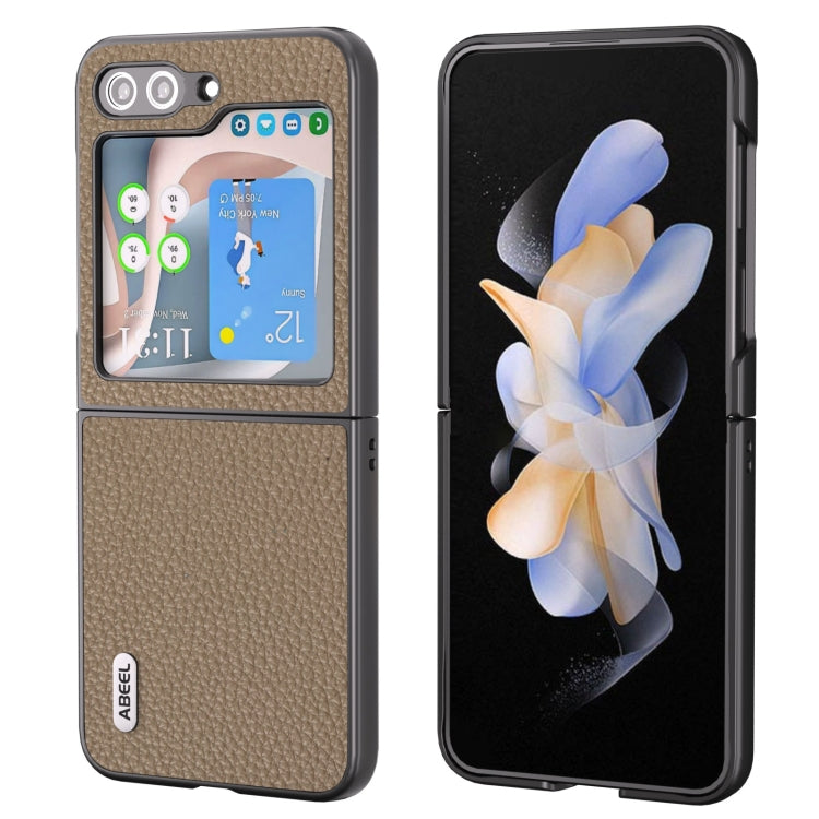 ABEEL真皮荔枝紋手機保護殼, For Samsung Galaxy Z Flip6 / Flip7 FE, For Samsung Galaxy Z Fold6, For Samsung Galaxy S24 Ultra 5G, For Samsung Galaxy S23 FE 5G, For Samsung Galaxy Z Fold5, For Samsung Galaxy Z Flip5