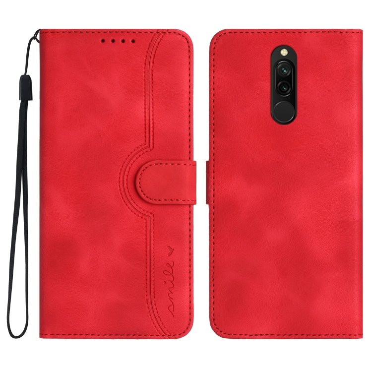 YX 0030款愛心圖案膚感手機皮套, For Xiaomi Redmi 8