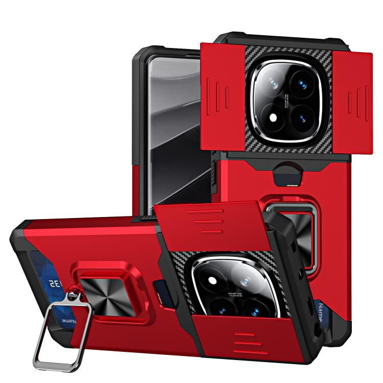 二合一推拉窗插卡PC+TPU手機殼, For Redmi Note 14 Pro 5G / 14 Pro+ 5G, For Redmi Note 14 4G 163mm, For Redmi Note 13 4G, For Redmi Note 13 Pro 5G, For Redmi Note 12 4G