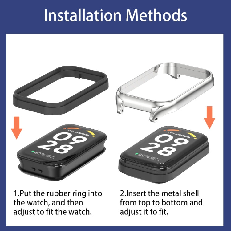 米布斯 金屬錶殼海洋硅膠錶帶