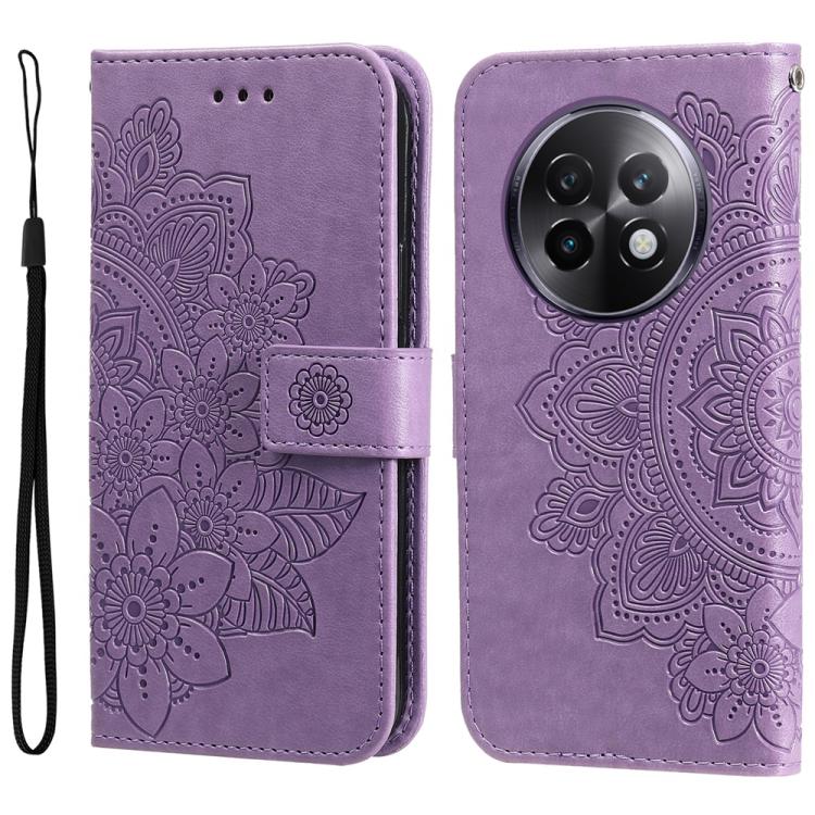 壓紋七瓣花手機皮套, For Realme GT 7 Pro, For Realme 13+, For Realme 13 Pro / 13 Pro+ / P1 Pro Global, For Realme GT 6 / GT Neo6 SE, For Realme C63 / C61  / Note 60, For Realme 12 5G, For Realme 12+, For Realme 12 Pro+, For Realme C67 4G Global