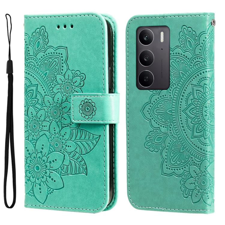 壓紋七瓣花手機皮套, For Realme 15x 5G India / Realme C85 5G, For Realme C85 Pro 4G, For Realme 15T 5G, For Realme Narzo 80 Lite 4G / C71 India, For Realme 15 5G / Realme 15 Pro 5G, For Realme C71 4G / C75 4G / 5G / 14x, For Realme 14 Global                     ...