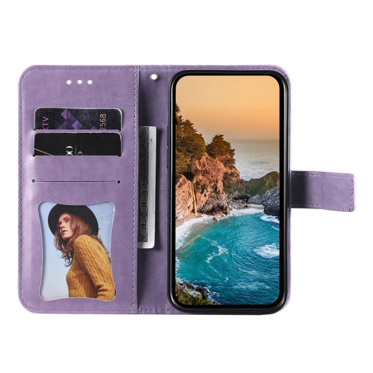 壓紋七瓣花手機皮套, For Realme GT 7 Pro, For Realme 13+, For Realme 13 Pro / 13 Pro+ / P1 Pro Global, For Realme GT 6 / GT Neo6 SE, For Realme C63 / C61  / Note 60, For Realme 12 5G, For Realme 12+, For Realme 12 Pro+, For Realme C67 4G Global