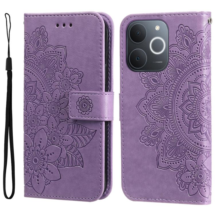 壓紋七瓣花手機皮套, For Realme 15x 5G India / Realme C85 5G, For Realme C85 Pro 4G, For Realme 15T 5G, For Realme Narzo 80 Lite 4G / C71 India, For Realme 15 5G / Realme 15 Pro 5G, For Realme C71 4G / C75 4G / 5G / 14x, For Realme 14 Global                     ...