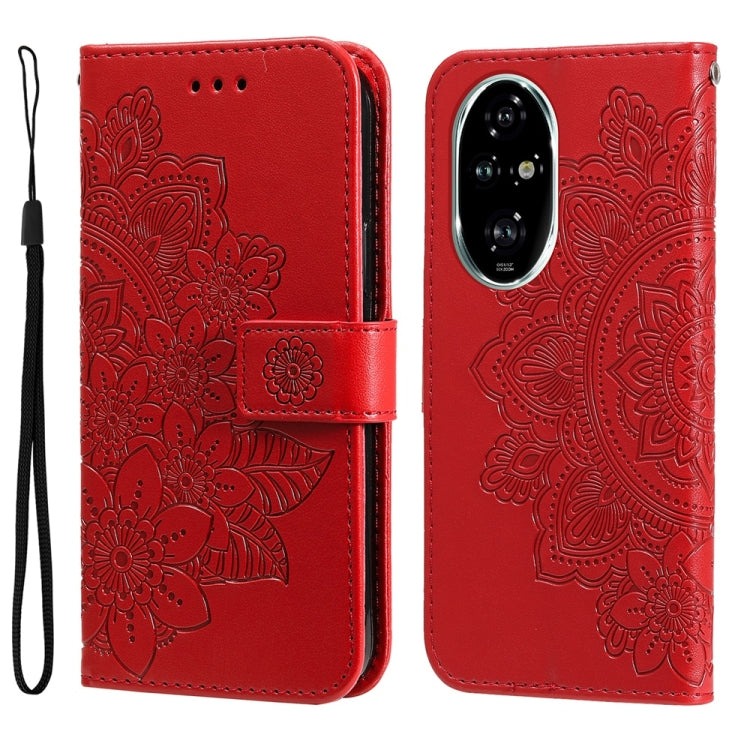 壓紋七瓣花手機皮套, For Honor Magic7, For Honor X60i, For Honor Play 60 Plus, For Honor 200, For Honor 200 Pro, For Honor 200 Lite Global, For Honor Magic6 Pro, For Honor X8b, For Honor 90 GT