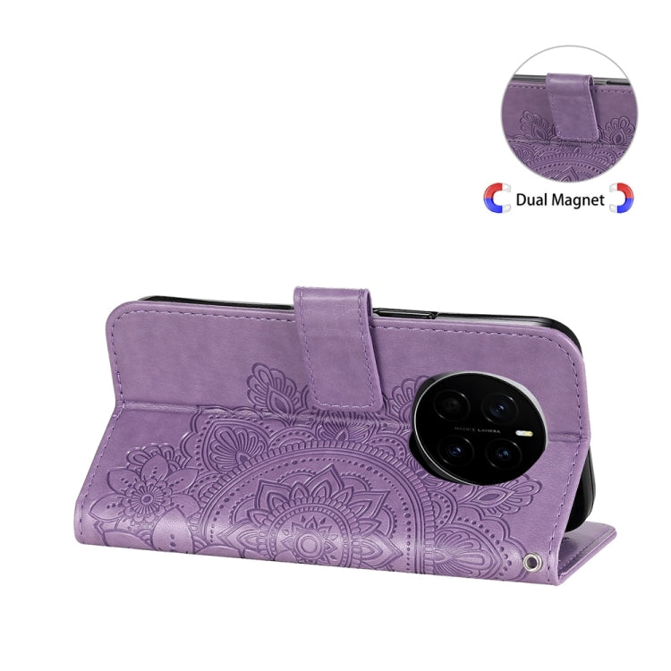 壓紋七瓣花手機皮套, For Honor Magic7, For Honor X60i, For Honor Play 60 Plus, For Honor 200, For Honor 200 Pro, For Honor 200 Lite Global, For Honor Magic6 Pro, For Honor X8b, For Honor 90 GT