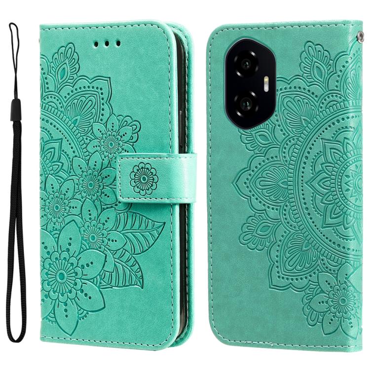 壓紋七瓣花手機皮套, For Honor Play 60, For Honor 400 Lite Global, For Honor 400 Global 156.5mm, For Honor X8c 4G, For Honor X9c / Magic7 Lite, For Honor 300 Ultra, For Honor 300 Pro, For Honor 300, For Honor Magic7 Pro