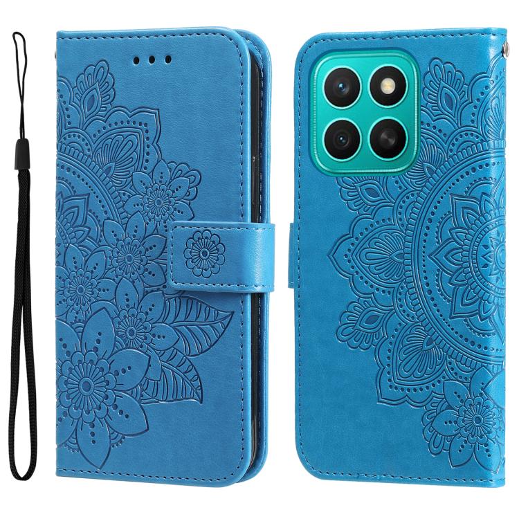 壓紋七瓣花手機皮套, For Honor Play 60, For Honor 400 Lite Global, For Honor 400 Global 156.5mm, For Honor X8c 4G, For Honor X9c / Magic7 Lite, For Honor 300 Ultra, For Honor 300 Pro, For Honor 300, For Honor Magic7 Pro