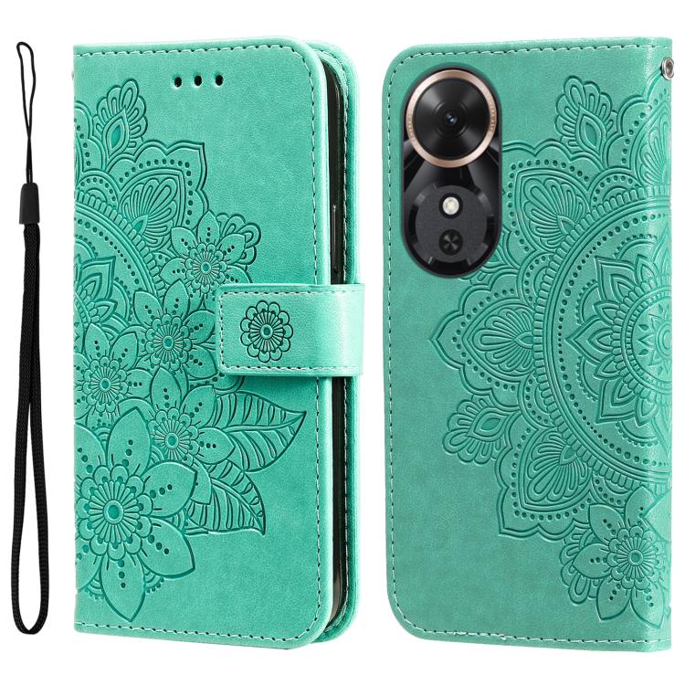 壓紋七瓣花手機皮套, For Honor Play 60, For Honor 400 Lite Global, For Honor 400 Global 156.5mm, For Honor X8c 4G, For Honor X9c / Magic7 Lite, For Honor 300 Ultra, For Honor 300 Pro, For Honor 300, For Honor Magic7 Pro