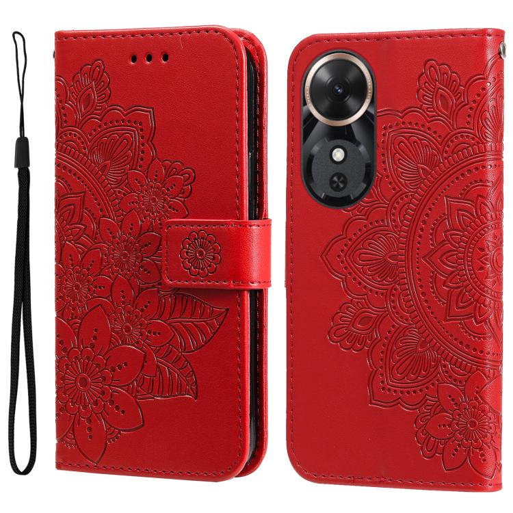 壓紋七瓣花手機皮套, For Honor Play 60, For Honor 400 Lite Global, For Honor 400 Global 156.5mm, For Honor X8c 4G, For Honor X9c / Magic7 Lite, For Honor 300 Ultra, For Honor 300 Pro, For Honor 300, For Honor Magic7 Pro