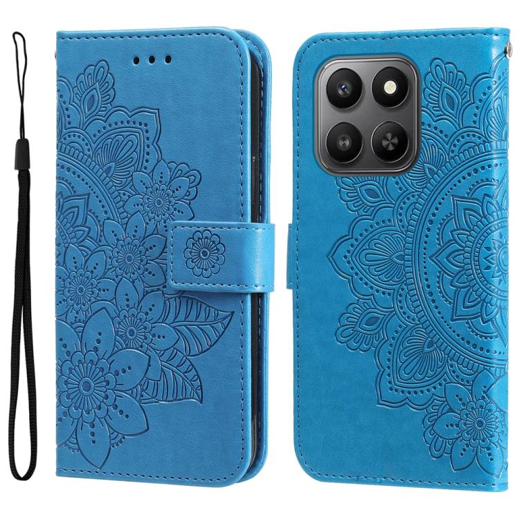 壓紋七瓣花手機皮套, For Honor 500 / 500 Pro Global 155.8mm, For Honor Magic8 Pro, For Honor Magic8, For Honor 400 Smart 5G / X7d 4G / Play 10T 5G, For Honor Play10 4G, For Honor Play 70 Plus, For Honor X5c Plus, For Honor X70 5G                                 ...