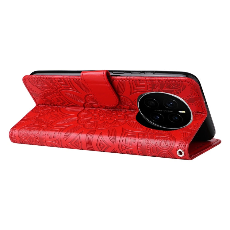 壓花向陽花手機皮套, For Honor Magic7, For Honor X60i, For Honor Play 60 Plus, For Honor 200, For Honor 200 Pro, For Honor 200 Lite Global, For Honor Magic6 Pro, For Honor X8b, For Honor 90 GT