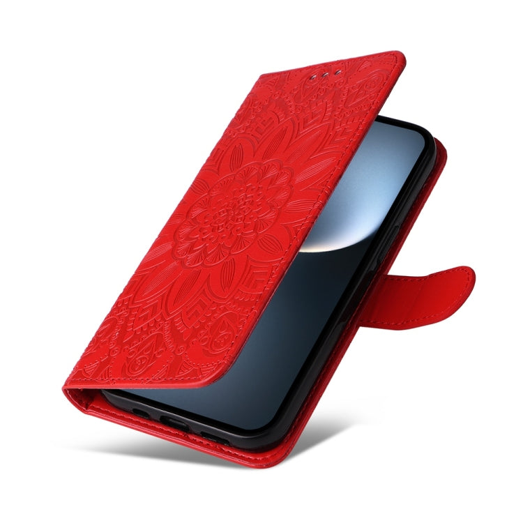 壓花向陽花手機皮套, For Honor Magic7, For Honor X60i, For Honor Play 60 Plus, For Honor 200, For Honor 200 Pro, For Honor 200 Lite Global, For Honor Magic6 Pro, For Honor X8b, For Honor 90 GT