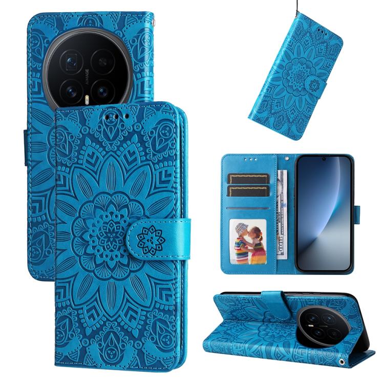 壓花向陽花手機皮套, For Honor 500 / 500 Pro Global 155.8mm, For Honor Magic8 Pro, For Honor Magic8, For Honor 400 Smart 5G / X7d 4G / Play 10T 5G, For Honor Play10 4G, For Honor Play 70 Plus, For Honor X5c Plus, For Honor X70 5G                                 ...