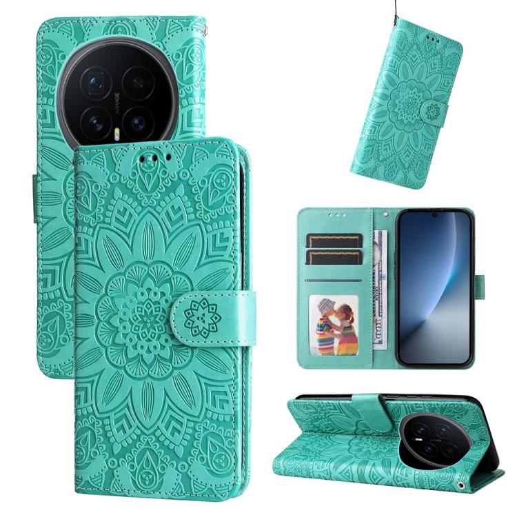 壓花向陽花手機皮套, For Honor 500 / 500 Pro Global 155.8mm, For Honor Magic8 Pro, For Honor Magic8, For Honor 400 Smart 5G / X7d 4G / Play 10T 5G, For Honor Play10 4G, For Honor Play 70 Plus, For Honor X5c Plus, For Honor X70 5G                                 ...