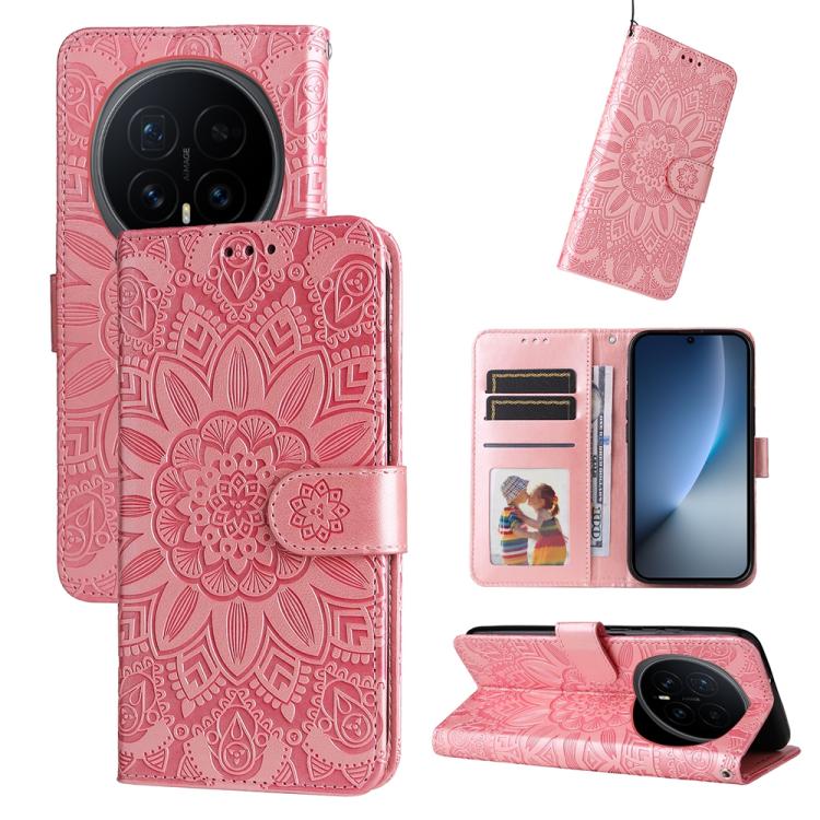 壓花向陽花手機皮套, For Honor 500 / 500 Pro Global 155.8mm, For Honor Magic8 Pro, For Honor Magic8, For Honor 400 Smart 5G / X7d 4G / Play 10T 5G, For Honor Play10 4G, For Honor Play 70 Plus, For Honor X5c Plus, For Honor X70 5G                                 ...