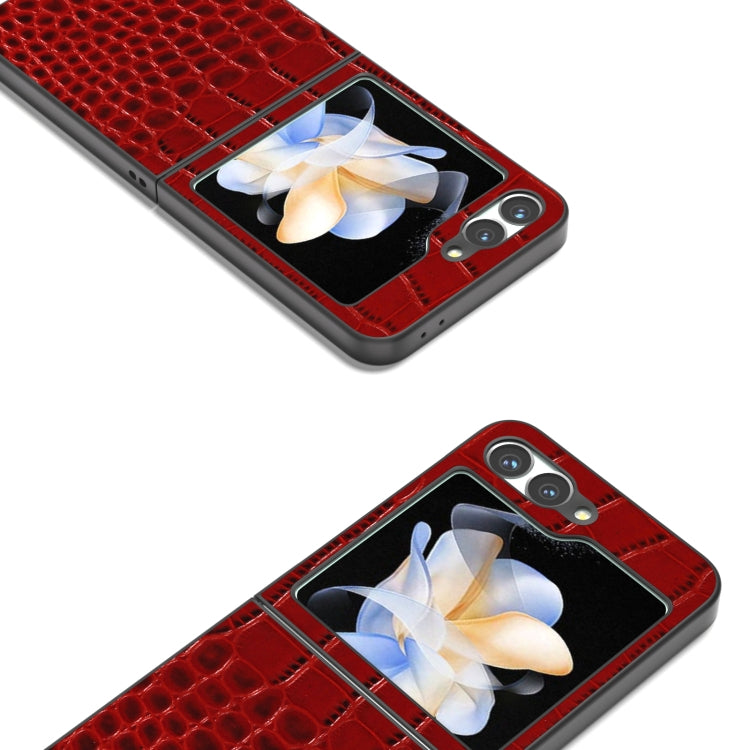 ABEEL真皮雙色鱷魚紋黑邊手機殼, For Samsung Galaxy Z Flip6 / Flip7 FE, For Samsung Galaxy Z Fold6, For Samsung Galaxy Z Fold5, For Samsung Galaxy Z Flip5