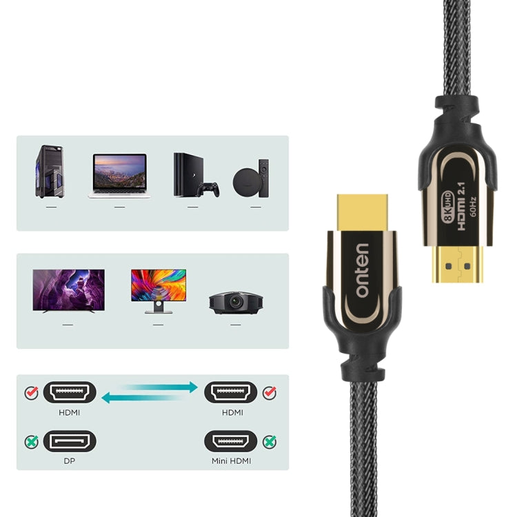 歐騰 HD180 HDMI 2.1版 8K 高清音頻連接線, 2m, 3m