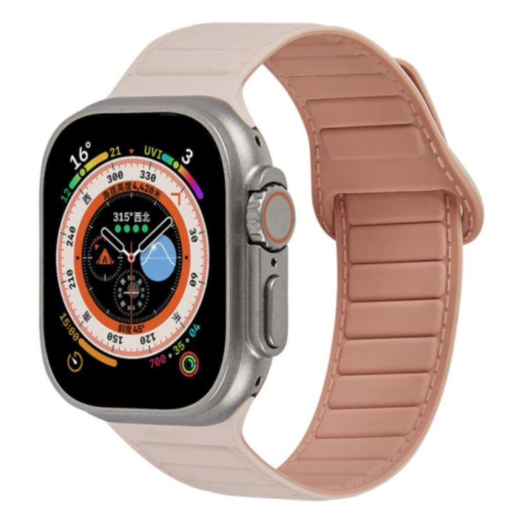 撞色迴環磁吸硅膠錶帶, For Apple Watch SE 44mm, For Apple Watch 6 40mm, For Apple Watch 6 44mm