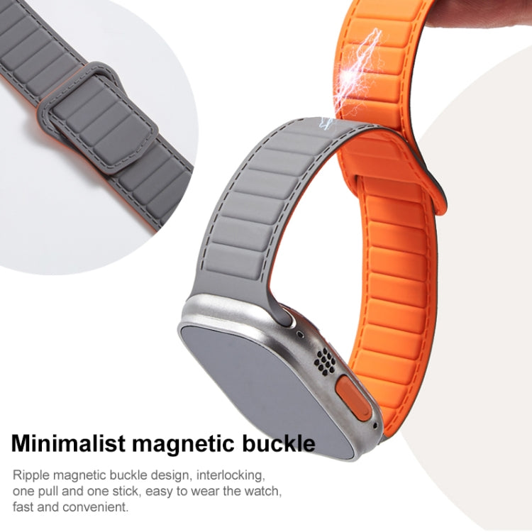 撞色迴環磁吸硅膠錶帶, For Apple Watch 9 41mm, For Apple Watch Ultra 49mm, For Apple Watch 8 41mm