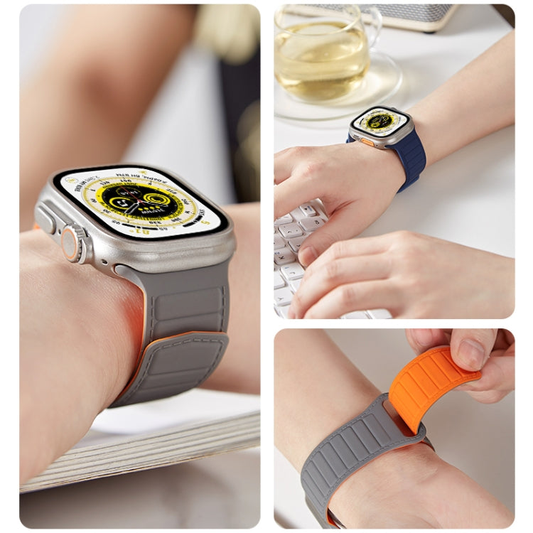 撞色迴環磁吸硅膠錶帶, For Apple Watch 8 45mm, For Apple Watch SE 2022 40mm, For Apple Watch SE 2022 44mm