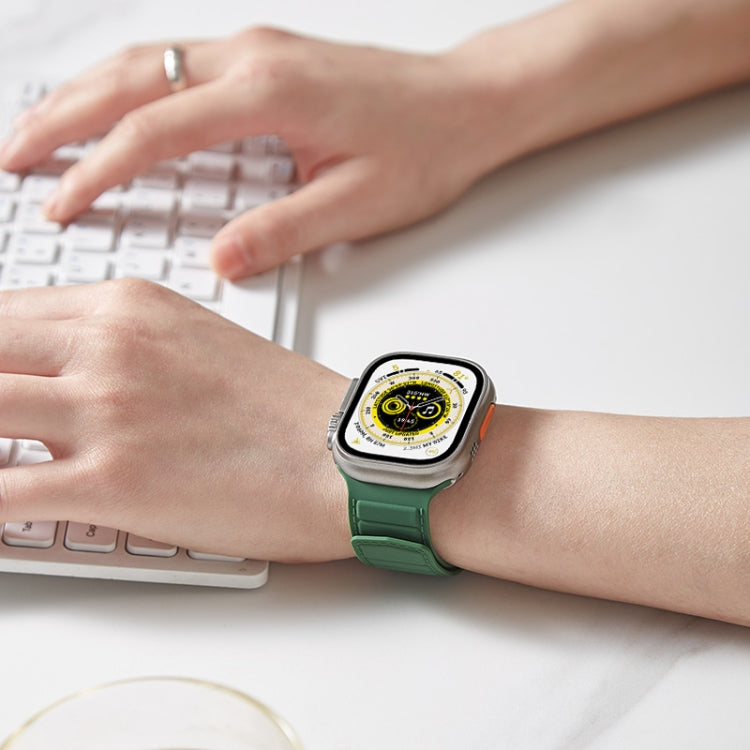 撞色迴環磁吸硅膠錶帶, For Apple Watch 9 41mm, For Apple Watch Ultra 49mm, For Apple Watch 8 41mm