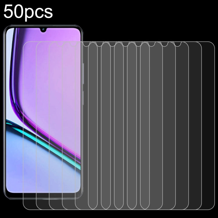 50個一賣 0.26mm 9H 2.5D 半屏鋼化玻璃保護膜, For Realme GT 7 Global, For Realme 13 4G / 13+ / C63 5G / 14x / 14, For Realme P3 Ultra 5G, For Realme Neo7, For Realme P1 Speed, For Realme C61 / C61 India / Note 60, For Realme 12+ / 12 4G, For Realme Narzo N61        ...