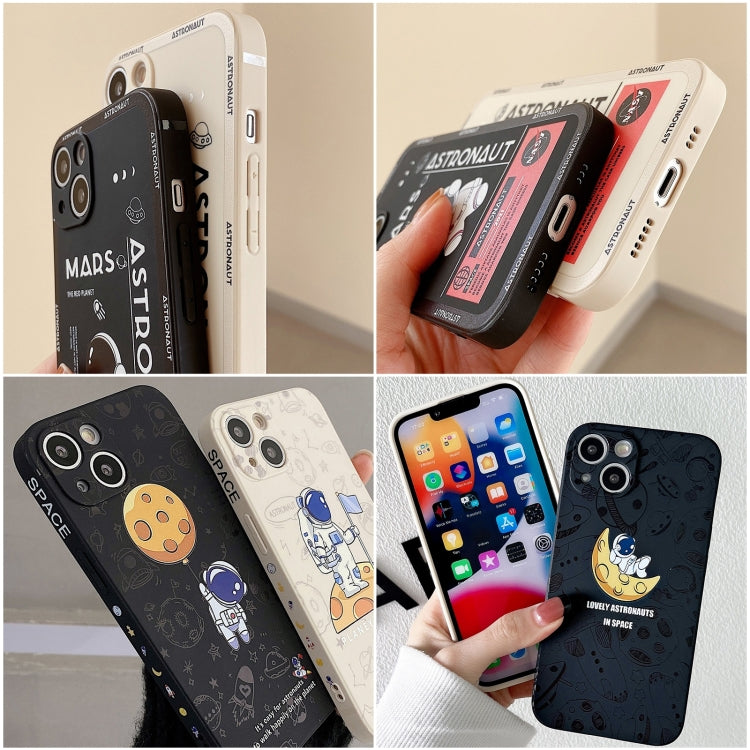 宇航圖案硅膠直邊手機殼