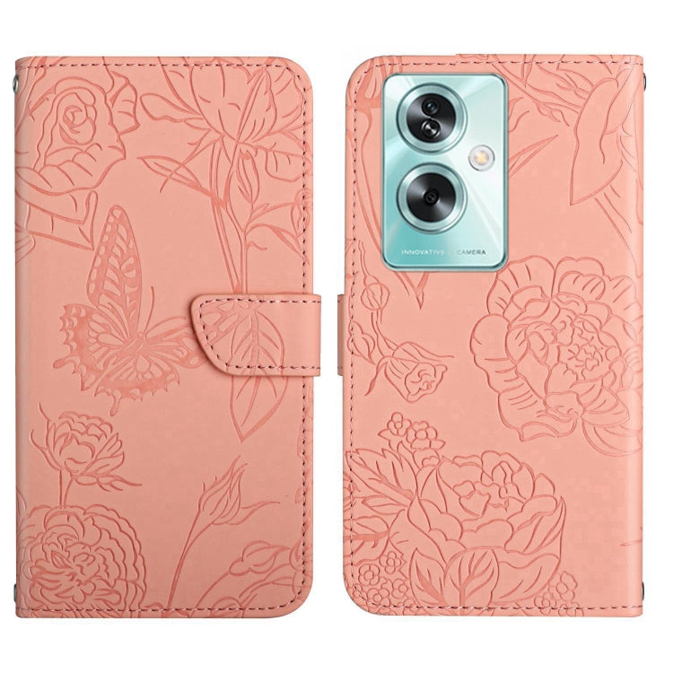 HT03 膚感蝴蝶壓花手機皮套, For OPPO A3 4G Global / 5G Global, For OPPO A3x India, For OPPO A80 EU / A3 Pro Global, For OPPO A3 Pro 5G India, For OPPO K12x 5G Global, For OPPO A60 4G, For OPPO Reno11 F 5G/F25 Pro 5G, For OPPO A18 / A38 4G, For OPPO A58 4G