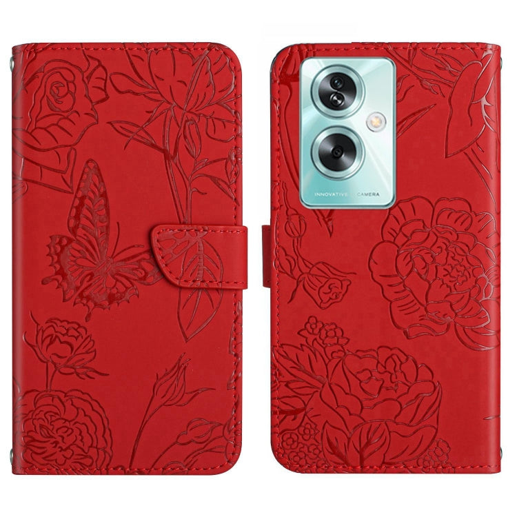 HT03 膚感蝴蝶壓花手機皮套, For OPPO A3 4G Global / 5G Global, For OPPO A3x India, For OPPO A80 EU / A3 Pro Global, For OPPO A3 Pro 5G India, For OPPO K12x 5G Global, For OPPO A60 4G, For OPPO Reno11 F 5G/F25 Pro 5G, For OPPO A18 / A38 4G, For OPPO A58 4G
