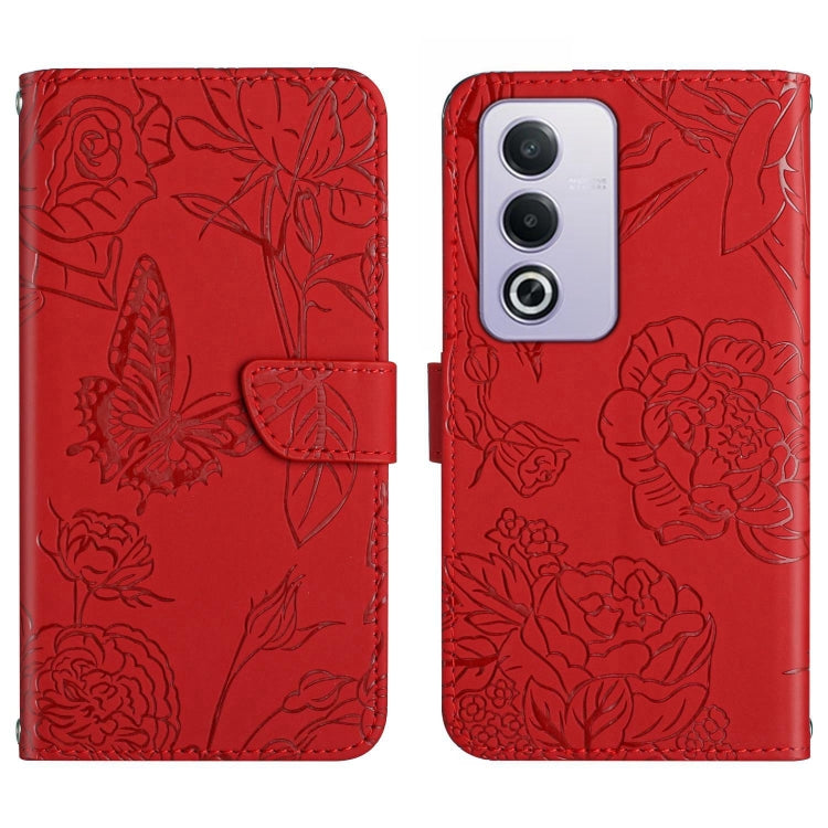 HT03 膚感蝴蝶壓花手機皮套, For OPPO A3 4G Global / 5G Global, For OPPO A3x India, For OPPO A80 EU / A3 Pro Global, For OPPO A3 Pro 5G India, For OPPO K12x 5G Global, For OPPO A60 4G, For OPPO Reno11 F 5G/F25 Pro 5G, For OPPO A18 / A38 4G, For OPPO A58 4G