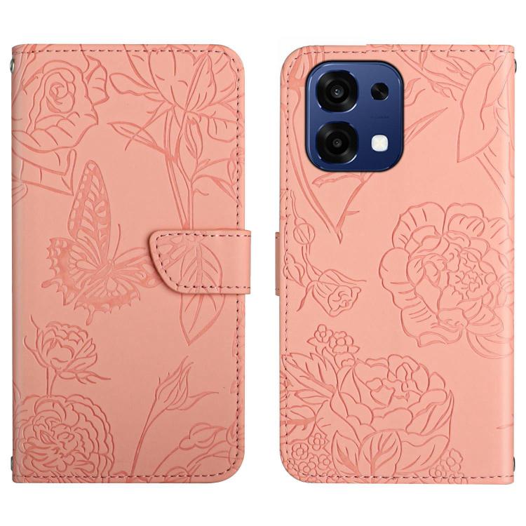 HT03 膚感蝴蝶壓花手機皮套, For OPPO A6 Pro 4G / 5G Global, For OPPO A5x 4G Global / 5G Global, For OPPO A5 5G Global, For OPPO Reno14 Pro 5G Global, For OPPO Reno14 5G Global, For OPPO A5 Pro 5G Global, For OPPO Reno13 Pro, For OPPO Reno13, For OPPO Reno13 F